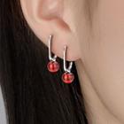 Bead Drop Earring 1 Pc - Silver - One Size
