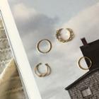 Stacking Ring Set Of 4 (openwork / Slim) Gold - One Size