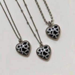 Dairy Cow Heart Necklace