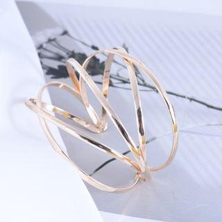 Layered Alloy Open Bangle