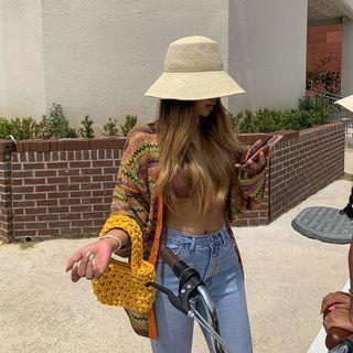 Vivid Handmade Knit Tote Bag