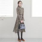 Pattern Chiffon A-line Long Dress