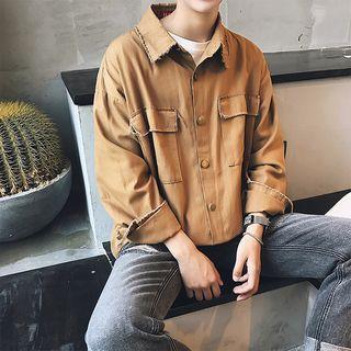 Long-sleeve Fringed Shirt
