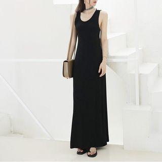 Strappy Back Maxi Sheath Dress