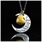 Lettering New Moon Necklace