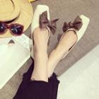 Bow Woven Textured Flats