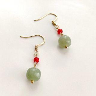 Faux Gemstone Bead Alloy Dangle Earring