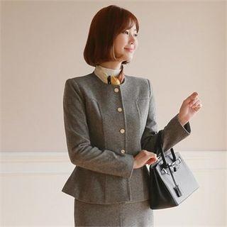 Round-neck A-line Blazer