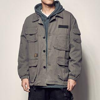 Couple Matching Buttoned Cargo Jacket