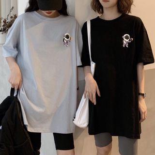 Astronaut Printing Short-sleeve T-shirt