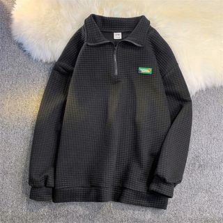 Waffle Half-zip Polo Shirt