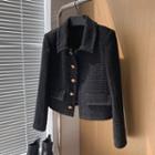 Collared Tweed Cropped Jacket