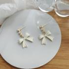 Bow Faux Pearl Alloy Dangle Earring 1 Pair - Dangle Earring - Bow - White - One Size