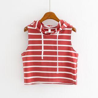 Striped Hooded Tank Top