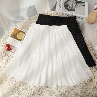 Elastic High-waist Mini Skirt