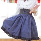 Lace-up High-waist A-line Skirt