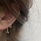 Beaded Ear Cuff 1 Piece - Gold - One Size