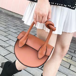 Knotted Faux Leather Hand Bag