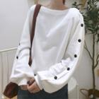Buttoned Oversize Pullover