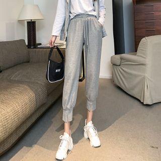 High-waist Cropped Jogger Sweatpants