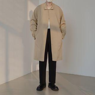 Button-up Midi Trench Coat