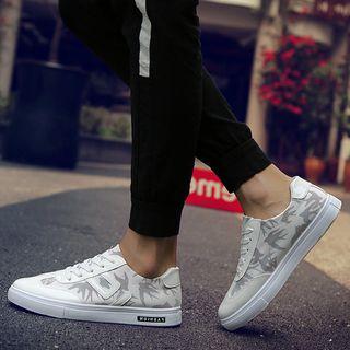 Lace-up Printed Sneakers