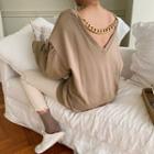 Chain-back Fleece-lined Sweatshirt