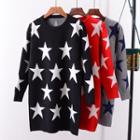 Star Print Long Sweater
