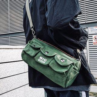 Lettering Multi-section Crossbody Bag
