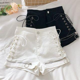 Side Lace Up Hot Pants