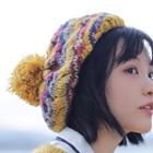Color Block Pom Pom Knit Beret