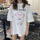 Pig Print Short Sleeve T-shirt
