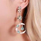 Star Moon Dangle Earring 1 Pair - As Shown In Figure - One Size