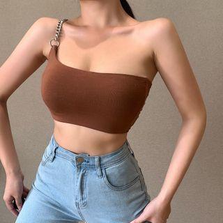 Chain Strap Sleeveless Cropped Camisole Top