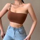Chain Strap Sleeveless Cropped Camisole Top