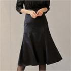 Textured Midi Flare Skirt