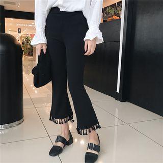 Tasseled Boot Cut Pants