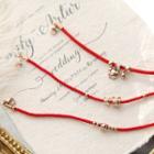 Alloy Pig Red String Bracelet