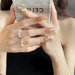 Set Of 2: Resin Ring (various Designs)