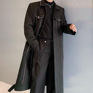 Studded Single-breasted Coat