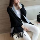 Two-tone Fringe Cardigan