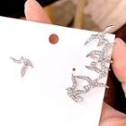 Non-matching Rhinestone Bird Earring 1 Pair - As Shown In Figure - One Size