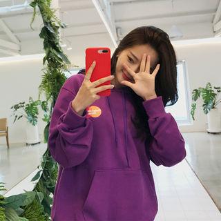 Letter Kangaroo-pocket Hoodie