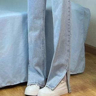 Split Denim Pants