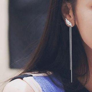 Rhinestone Angle Wings Drop Earring