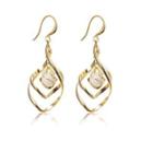Layered Alloy Dangle Earring 1 Pr - Gold - One Size