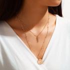 Layered Necklace 8941 - Gold - One Size