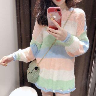 Colored Block Knit Top