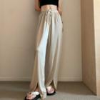 High Waist Split Straight Leg Sweatpants