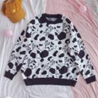 Milk Cow Print Sweater 1 Pc - Sweater - Black & White - One Size